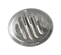 Stainless Steel Wall Vent Cover, Round Air Duct Grille with Anti Mesh for Exterior Fresh Air and Exhaust, Resistant Outdoor Louvre Flange(80mm Tube)