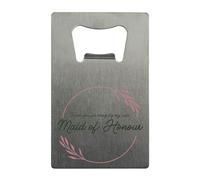 Stainless Steel Wallet Bottle Opener - Compact Card Size Maid of Honour Bottle Opener