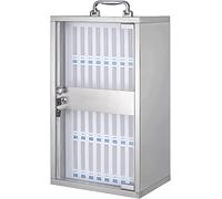 Stainless Steel WallMounted Phone Storage Cabinet with Key Lock & 36 Slots Portable Handle Ideal for School Office FactoryPersonalized Handwritten Tags Included
