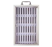 Stainless Steel WallMounted Phone Storage Cabinet12/24/36/48/60 Slots Organizer for Mobile Devices Figurines & AccessoriesSilverSize: 36 Slots