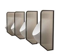Stainless Steel WallMounted Urinal Divider Pane Modern Design for Enhanced Privacy & Hygiene in Public Restrooms Schoo & MalSet of 4