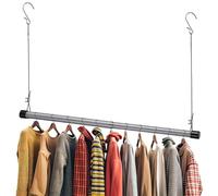 Stainless Steel Wardrobe Rail, 38-127 cm, Telescopic, Adjustable Hanging Clamping
