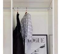 Stainless Steel Wardrobe Rail - Extendable Adjustable Clothes Rail Pole With End Sockets Heavy Duty Wardrobe Rod Clothing Hanging Tube 40-140cm, Retractable Crossbar Closet Clothes Rail(Silver,80-140c