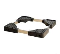 Stainless Steel Washer Dryer Stacking Rack Base Mobile Platform 45-70cm for Small Spaces(Black)