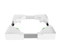 Stainless Steel Washer Dryer Stacking Rack Base Mobile Platform 45-70cm for Small Spaces(White)