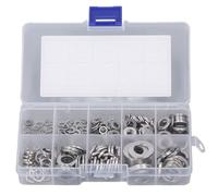 Stainless Steel Washers, 260Pcs Flat Washers Hardware Washers Flat Lock Washers Assortment Kit 304 Stainless Steel M2.5 M3 M4 M5 M6 M8 M10