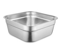 Stainless Steel Washing Up Bowl for Sink, Multi-Purpose Square Dish Tub, Large Kitchen Vegetable Washing Basin, Sturdy Metal Dishpan for Home Use