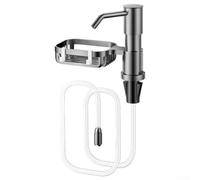Stainless Steel Washing Up Liquid Dispenser with 1 m Silicone Hose | 304 stainless steel, 360° rotation, for robust construction, corrosion resistant, modern design