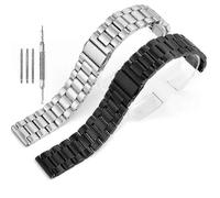 Stainless Steel Watch Band 16 - 24mm Replacement Watch Strap Belt Black