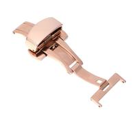 Stainless Steel Watch Band Butterfly Buckle with Double Push Button | Golden Finish, Replaceable Accessory for Straps, Decorative Look, Easy Storage and Simple Use