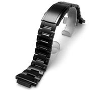 Stainless Steel Watch Band for Casio DW5600 / GWM5610 | Heavy-Duty Metal Replacement Strap | Fits Original 16mm DW5600 and GWM5610 Series (Black)