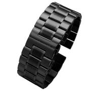 Stainless Steel Watch Band Quick-release Replacement Wristband Suitable For Men And Women(26mm,Black)