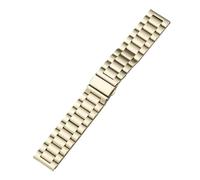 Stainless Steel Watch Band Unisex Replacement Strap Accessories 20mm 22mm(Gold,22mm)