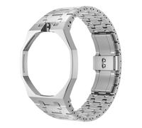 Stainless Steel Watch Case Compatible with S-watch X AP Ro-yal Pop, Replacement Watch Strap Fits for S-watch X Ro-yal Pop, Modern Integrated Bracelet for Men Women