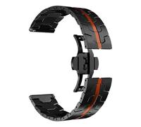 Stainless Steel Watch Strap Metal Replacement Watchbands 20mm 22mm Men Woman Universal Quick Change Bracelet(Black Red,22mm)