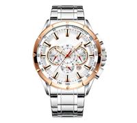 Stainless Steel Watches for Men, Business Watch, Microsecond Chronograph Watch, Mechanical Band, Business Clothing Accessories for Birthdays, Easter, platinum, see description, See description