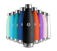 Stainless Steel Water Bottle, 500 ml, BPA-Free, Leak-Proof Insulated Flask, Double-Walled, Thermos Flask, Suitable for Carbonated Drinks, Water Bottle for Fitness, School, Children