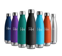 Stainless Steel Water Bottle, 500 ml, Double Walled Thermal Bottle, BPA Free, Leak-Proof, Leak-Proof, Ideal Water Bottle for Children, School, Office, Sports, Hiking, Travel, Camping