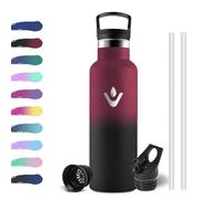 Stainless Steel Water Bottle, 500 ml, Leak-Proof Thermos Flask with Straw, BPA-Free, Suitable for Carbonated Drinks, One-Hand Opening, Vacuum Thermos Flask, Water Bottle for Children, Fizz, Camping