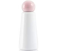 Stainless Steel Water Bottle | 500ml Insulated Water Bottle BPA Free | Cool and Modern Leak Proof Skittle Bottle Flask | Cold for 24+ Hours, Hot for 12 | White & Pink by Lund London