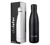 Stainless Steel Water Bottle, Double Wall Vacuum, 500ml Insulated, Keep Drinks Cold for up to 24 Hrs and Hot for up to12 Hrs, BPA Free, for Sports & Gym, Lightweight. Leakproof, Black, Valentine Gift