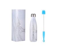 Stainless Steel Water Bottle - Vacuum Insulated Metal Flask - Hot 12hrs & Cold 24hrs Drinks - Double Walled Leakproof - Sports Gym Travel Kids