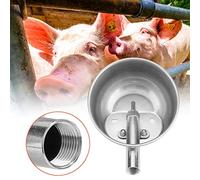 Stainless Steel Water Bowl Automatic Drinking Fountain Eco-Friendly Feeder for Livestock 15cm