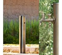 Stainless Steel Water Column Garden with Antifreeze Faucet, Freestanding Outdoor Vertical Water Column - Durable, Weather-Resistant Design for Easy Access to Water
