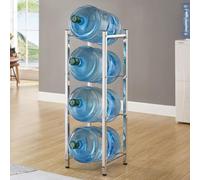 Stainless Steel Water Cooler Jug Rack - Stackable Detachable Storage Shelf for Home Office & Kitchen - Space-Saving for Easy Access