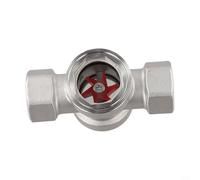 Stainless Steel Water Flow Indicator with Internal Thread, 304 SS Pipeline Sight Glass for DN8-DN25, Industrial Fluid Flow Sensor for Food and Systems(DN25)