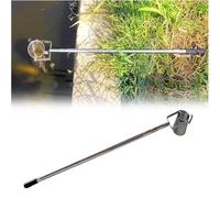Stainless Steel Water Sample Dipper, 1000ml Telescopic Beaker Ladle for Wastewater & Pond Sampling, 1.49-7m Reach, Durable and Accurate
