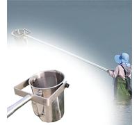 Stainless Steel Water Sampler Dipper - Accurate 500ml Sampling Tool for Sewage Wells Reservoirs Ponds Rivers - Telescopic Design Extends 16.4ft/5m for Easy Access