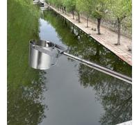 Stainless Steel Water Sampler with Retractable Pole for Portable Liquid Collection in Lakes and Rivers
