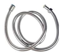 Stainless Steel Water Supply Line Hose Stainless Steel Shower Hose 1.5M/2M Flexible Chrome Matte Black Universal Explosion-Proof Bathroom Water Pipe(Silver,150cm)