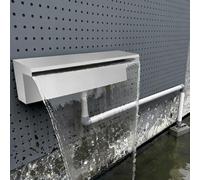 Stainless Steel Waterfall Box for Ponds, Customizable Water Feature with Overflow Device, Ideal for Exterior and Interior Aquatic Environments