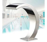 Stainless Steel Waterfall Fountain for Pool, Rust-Resistant Cascade Spout, Decorative Pond Feature for Patio Garden Backyard