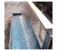 Stainless Steel Waterfall Fountain - Wall-Mount Spill Box for Inground Pools, Backyard Oasis Decor, Aquarium & Garden Water Features, Outdoor Relaxation Decor