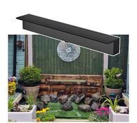 Stainless Steel Waterfall Spillway for Outdoor Ponds 20" Aquasca Garden Cascade Overflow 12-72" Lengths for Waterfalls Durable Spray Outlet Silver Finish