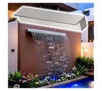 Stainless Steel Waterfall Spillway Kit for Ponds & Pools - Easy Install Customizable Water Feature Outdoor Decor to Enhance Garden Landscape & Create Tranquil Ambiance