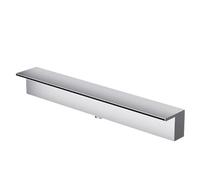 Stainless Steel Waterfall Spillway Set for Pond & Pool - 90cm Overflow Fountain Wall-Mounted Silver h for Streams & Water Features