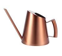 Stainless Steel Watering Can, Garden Watering Tool with Long Spout and Ergonomic Handle, Bronze Flower Watering Pot for Indoor Outdoor Plants (Large Diameter: 33mm/1.29in)