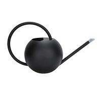 Stainless Steel Watering Can Long Mouth 1L Elegant Spherical Design Ergonomic Handle for Indoor Outdoor Plants House Garden Black