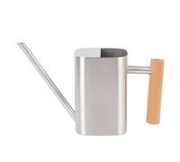 Stainless Steel Watering Can with Long Spout, Indoor Plant Watering Can, Decorative Square Design with Wooden Handle for House Plants Bonsai Outdoor Garden Flower Care (Silver 500ML)