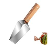 Stainless Steel Watermelon Cutter, Triangle Watermelon Slicer, 2026 New Fruit Cutter with Wooden Handle, for Apple Cantaloupe Honeydew Cake, Portable Kitchen Tool for Home Restaurants Outdoor Picnics