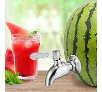Stainless Steel Watermelon Keg Tap Kit - [Leakproof] [NO Clog] Pumpkin Fruit Keg Tapping with Coring Tool, [Adjust Shank] DIY Watermelon Spigot for Cocktail Party-Tea Drink Dispenser Spout
