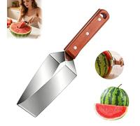 Stainless Steel Watermelon Slicer, Triangular Fruit Knife, Fast Cutting for Watermelon, Cantaloupe Melon, Papayas and Honeydew Melons for Camping and Picnic (2, A)