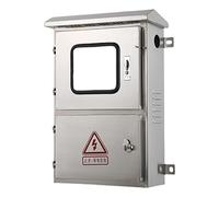 Stainless Steel Waterproof Electrical Enclosure Box, Outdoor Junction Box with Lock and Mounting Plate for Industrial Automation and Network Monitoring