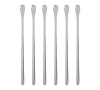 Stainless Steel Wax Melting Spoon, 19.3cm Stirring Rod for DIY Soap, Resin, Candle Making, Lacquer Mixing, For Kitchen Tool with Comfortable Grip, 6(silver)