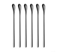 Stainless Steel Wax Melting Spoon, 19.3cm Stirring Rod for DIY Soap, Resin, Candle Making, Lacquer Mixing, For Kitchen Tool with Comfortable Grip, 6(black)