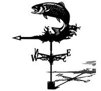 Stainless Steel Weather Vane Metal Wind Vane Wind Direction Indicator Retro Weathervanes Garden Weathercock Farm Scene For Sheds Roof, Shack, Yard Outdoor Garden Ornaments